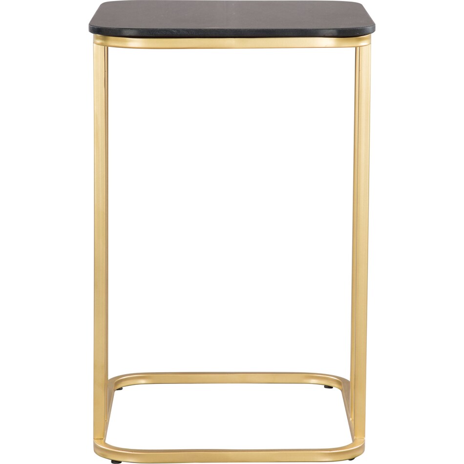 uno black and gold side table   