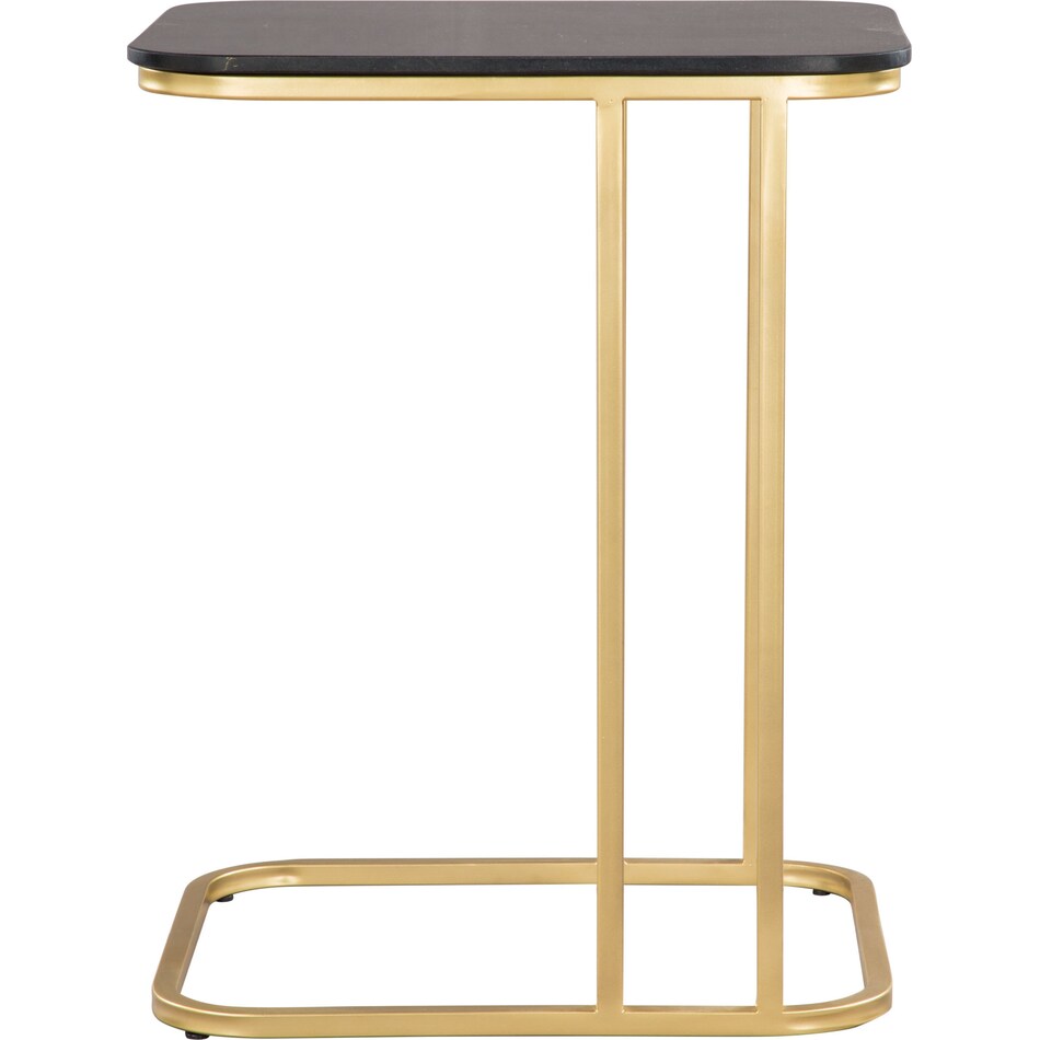 uno black and gold side table   