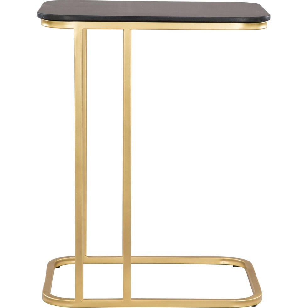 uno black and gold side table   