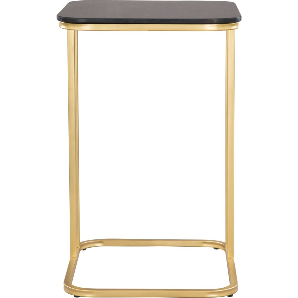 uno black and gold side table   