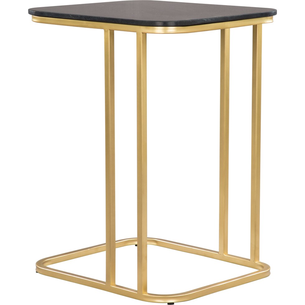 uno black and gold side table   