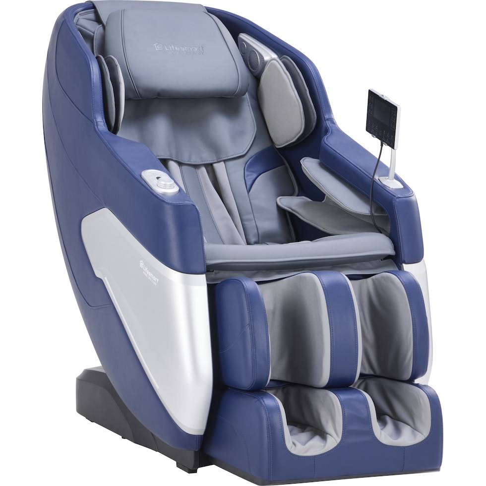 unwind blue gray massage chair   