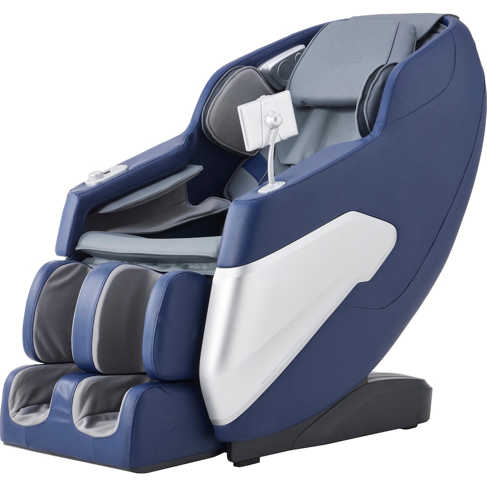 unwind blue gray massage chair   