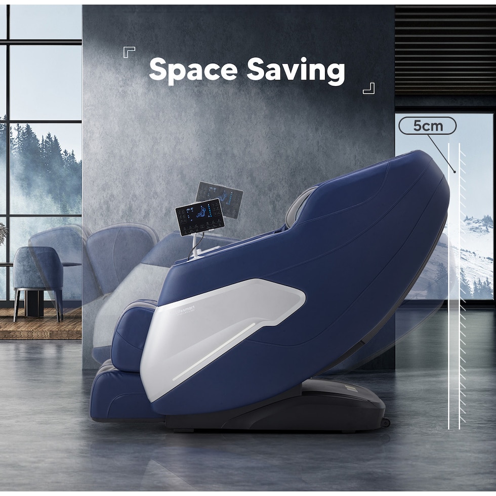 unwind blue gray massage chair   