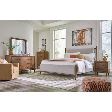 Signature Design by Ashley Uptown 5-Piece Bedroom Set with Dresser and Mirror - King