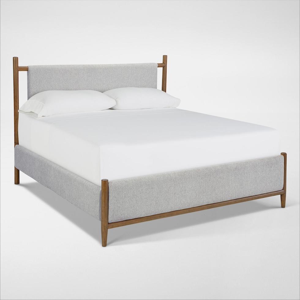 uptown brown gray queen bed   
