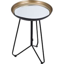 usher gold black accent table   