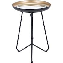 usher gold black accent table   