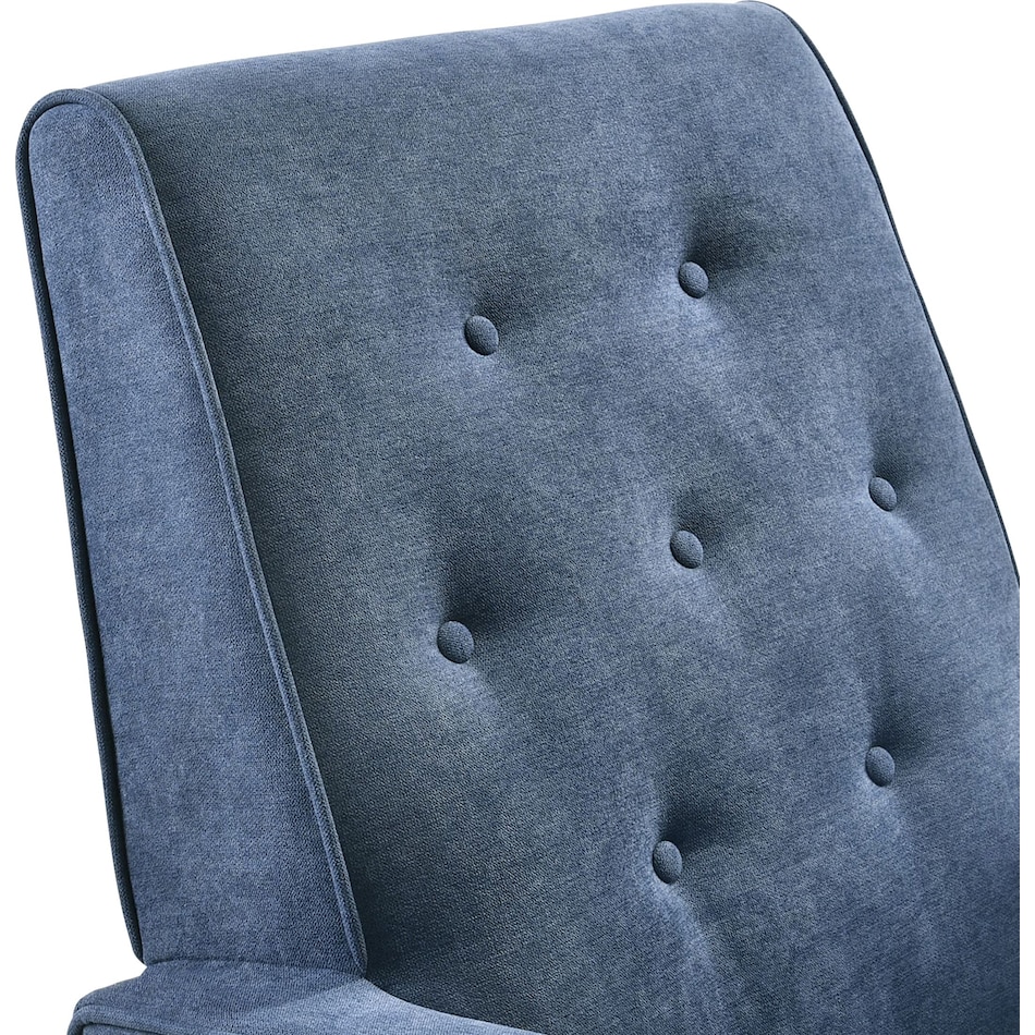 valdez blue accent chair   