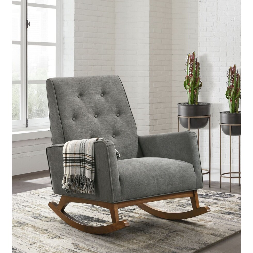 valdez gray accent chair   