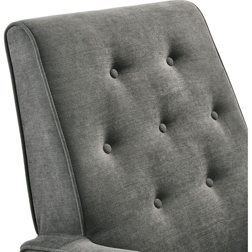 valdez gray accent chair   