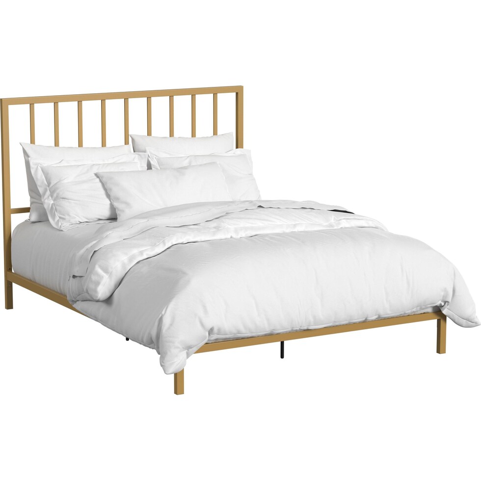 valeah gold queen bed   