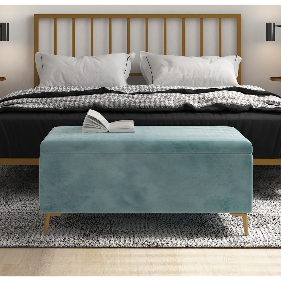 valeah gold queen bed   