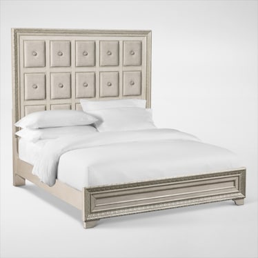 Valentina 6-Piece King Bedroom Set with Nightstand, Dresser and Mirror
