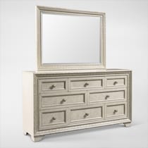 valentina champagne dresser and mirror web   