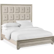 valentina champagne queen bed   