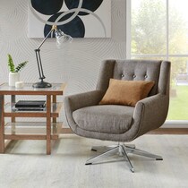 valentino gray swivel chair   