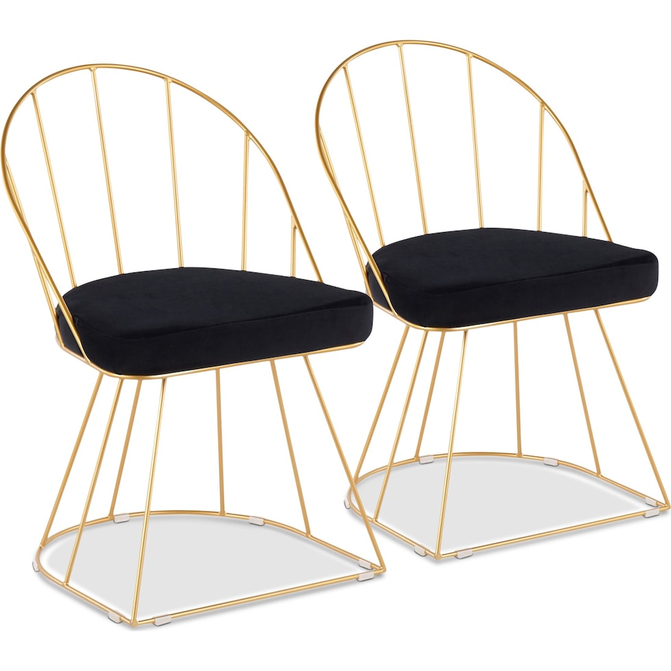 valerie black dining chair   
