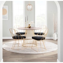 valerie black dining chair   