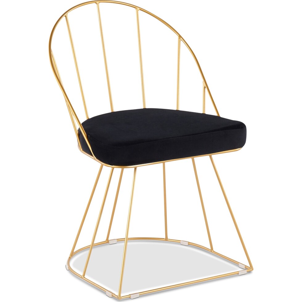valerie black dining chair   