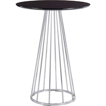 valerie chrome black counter height table   