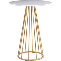 valerie gold white counter height table   