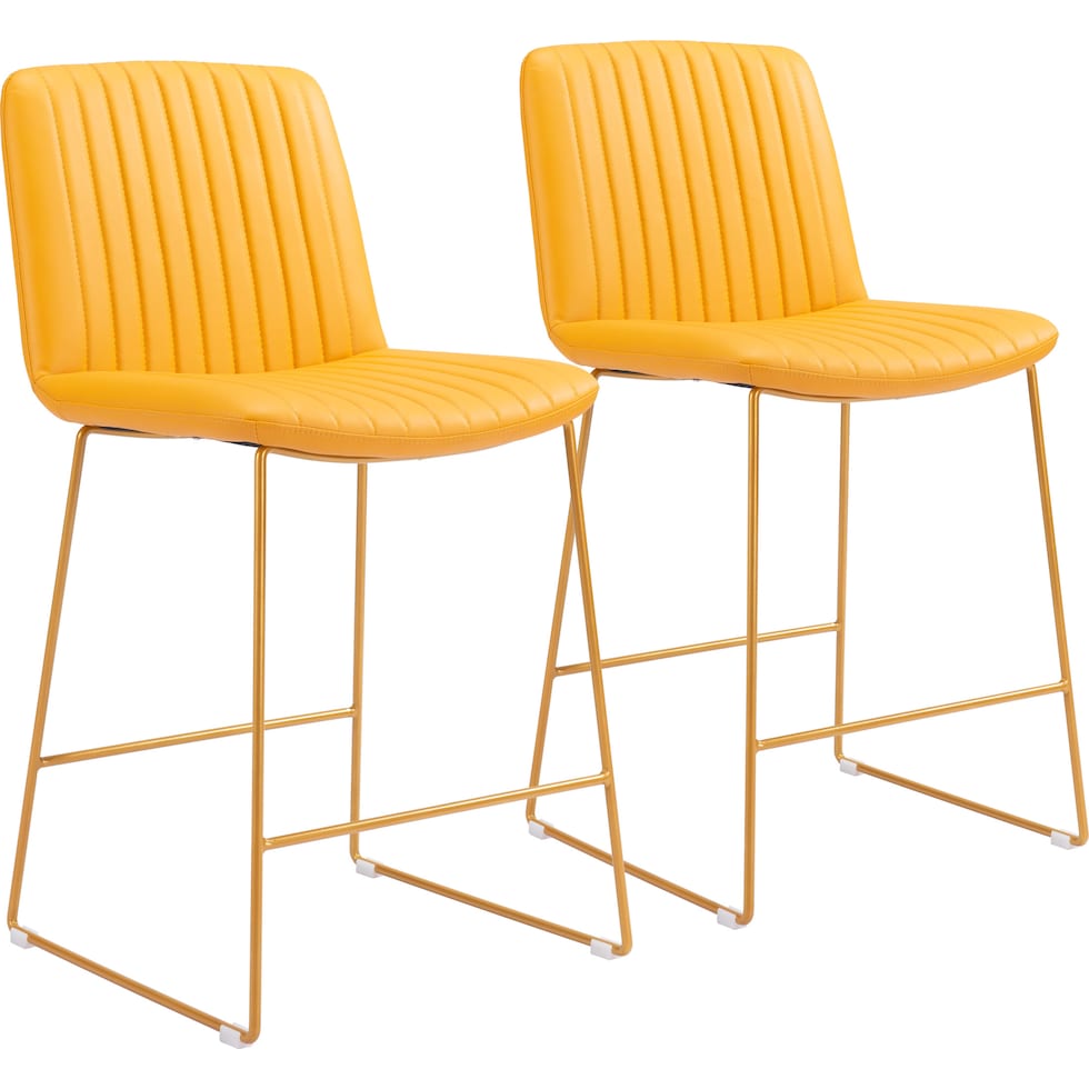 valleta yellow counter height stool   