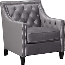 valo gray accent chair   