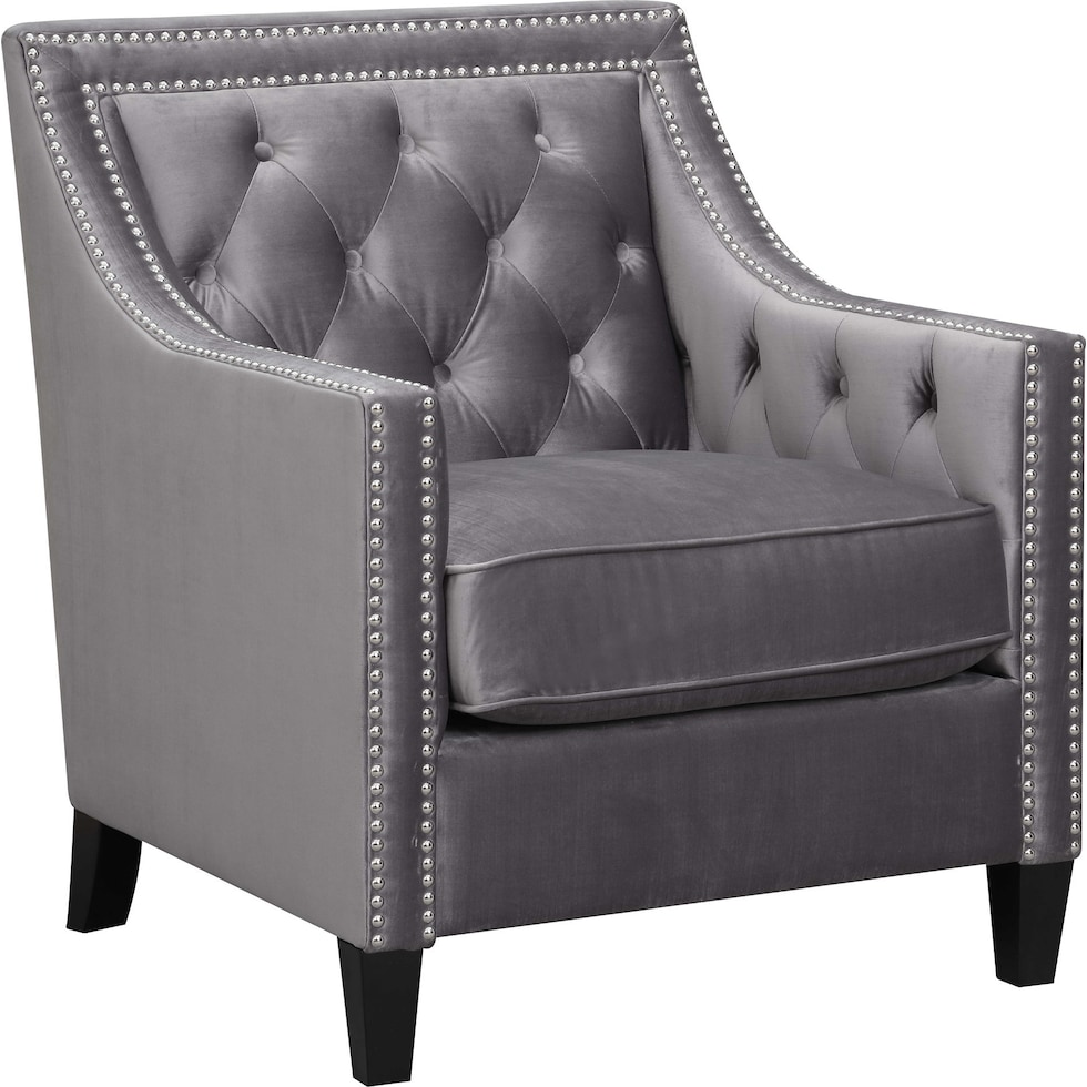 valo gray accent chair   