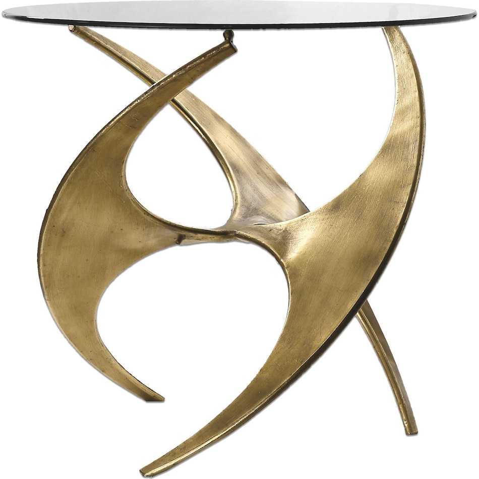 vance gold accent table   