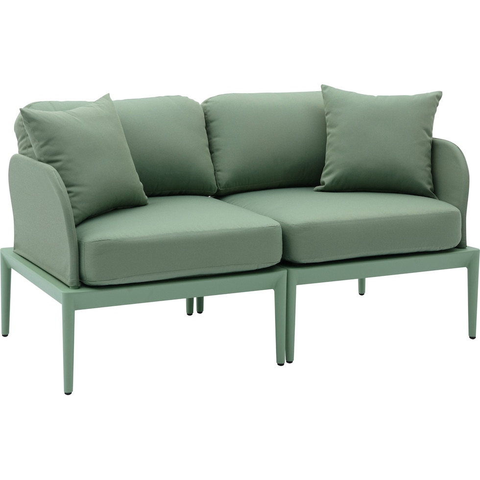 vancouver green outdoor loveseat   