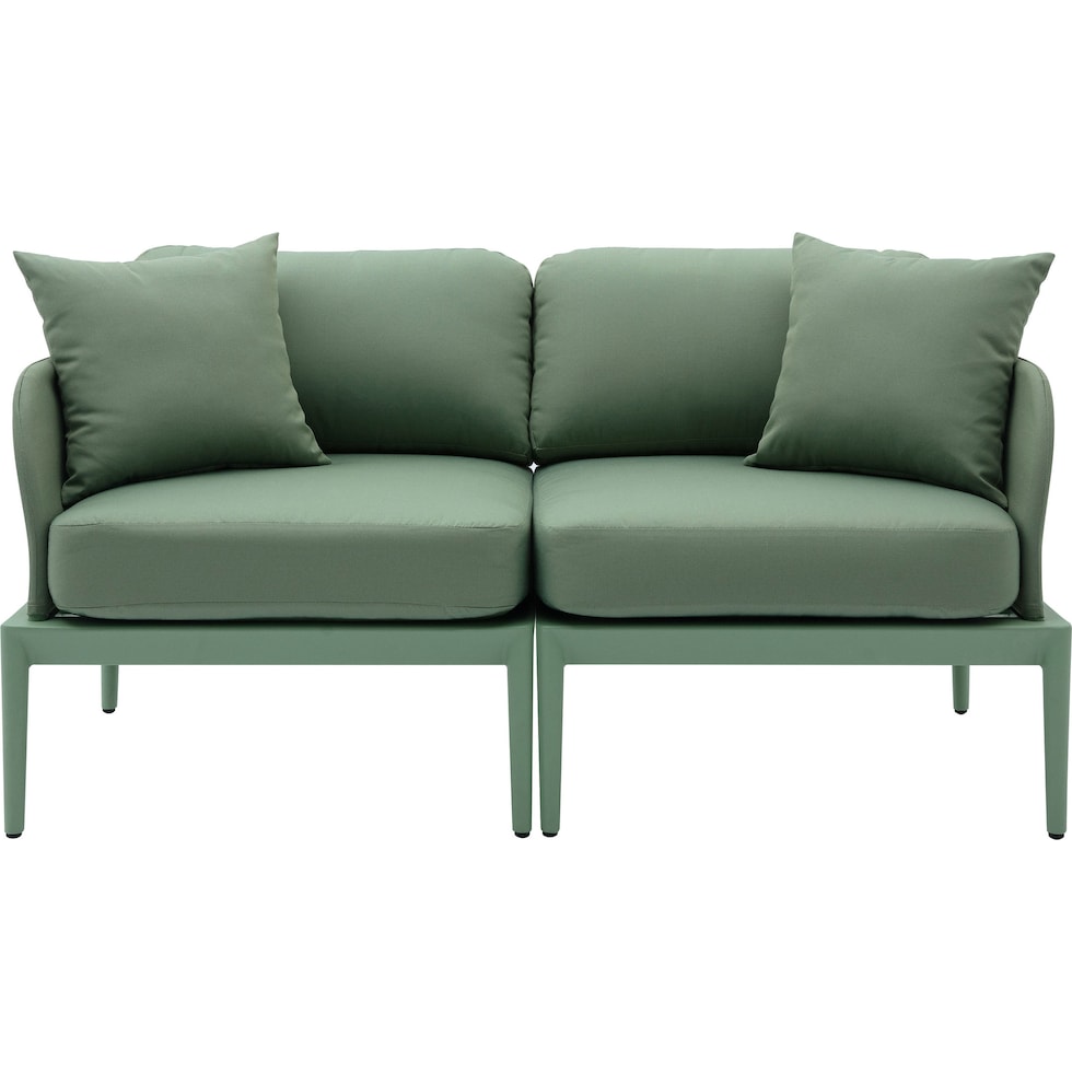 vancouver green outdoor loveseat   