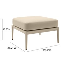 vancouver light brown outdoor ottoman   