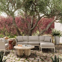 vancouver light brown outdoor ottoman   