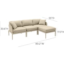 vancouver light brown outdoor sectional   