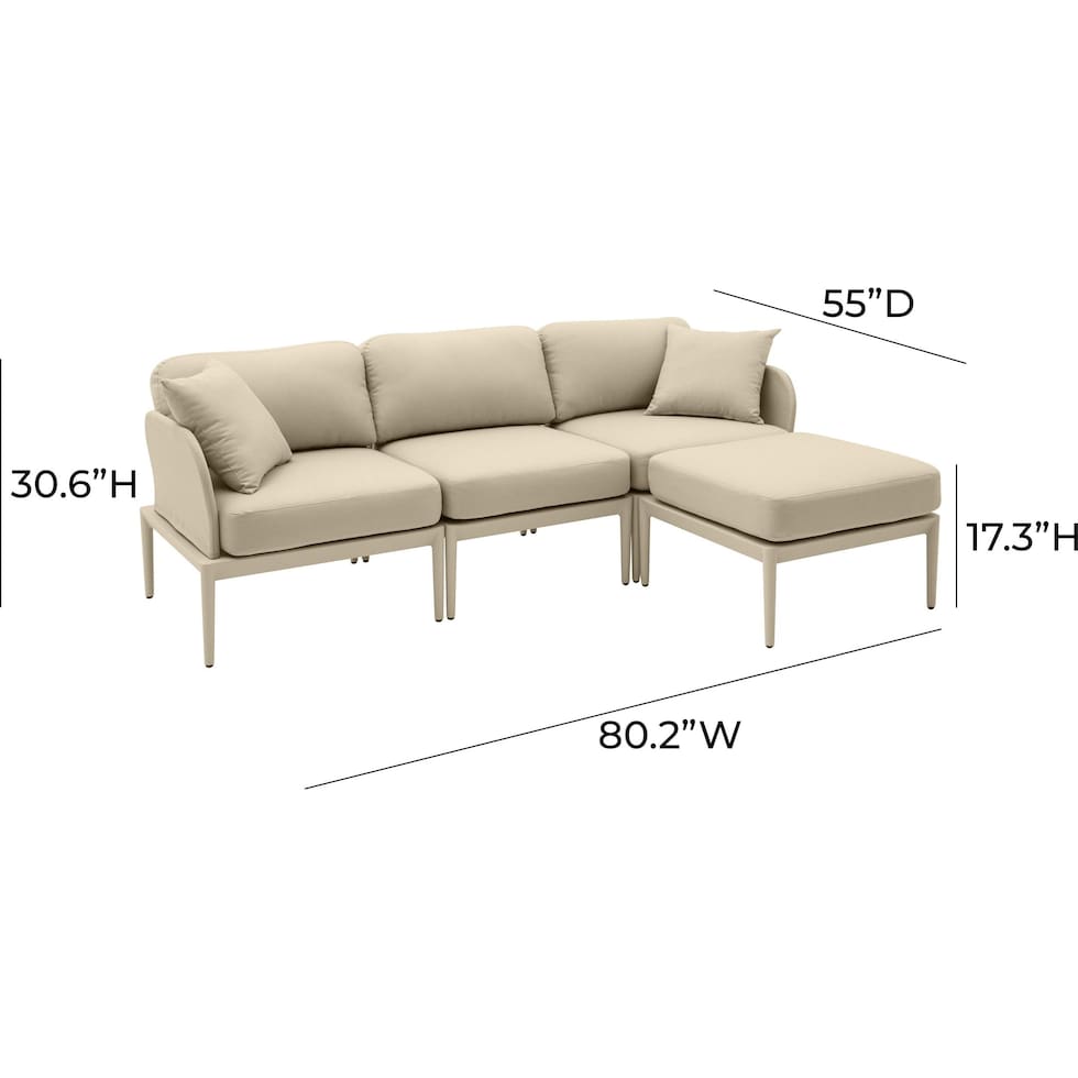vancouver light brown outdoor sectional   