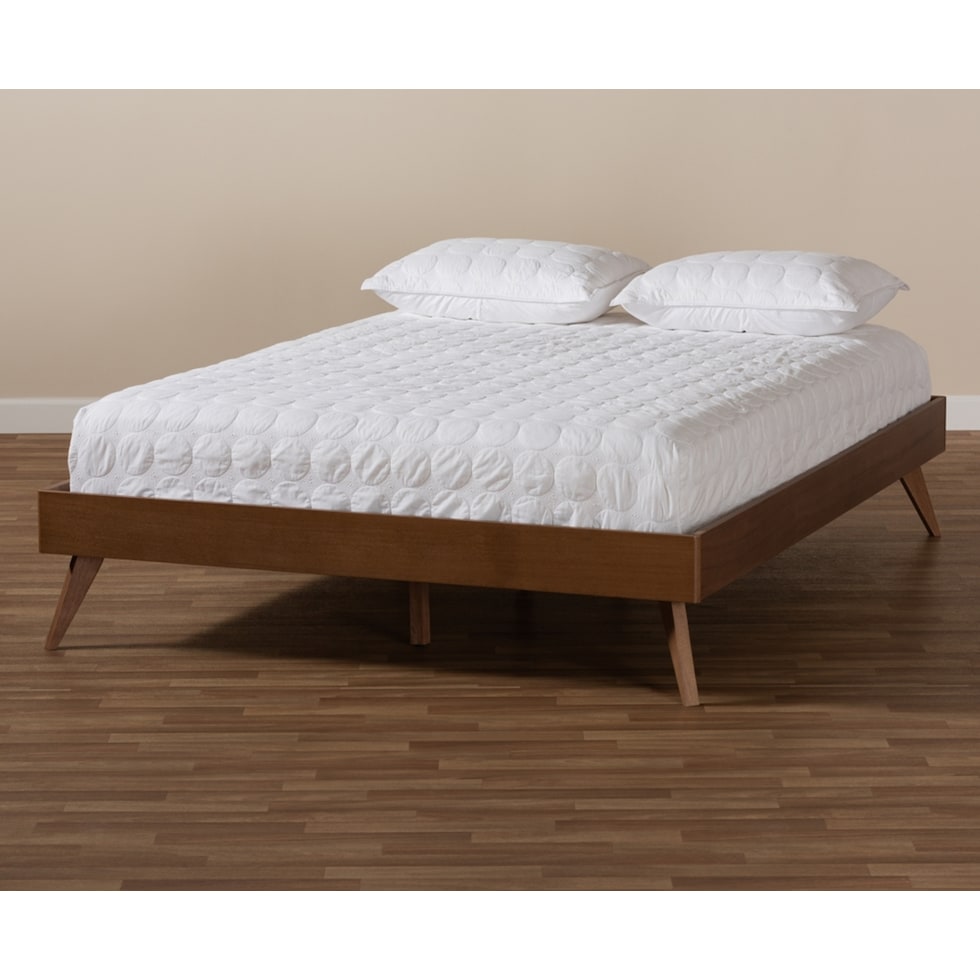 vega dark brown full bed   