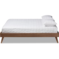 vega dark brown queen bed   