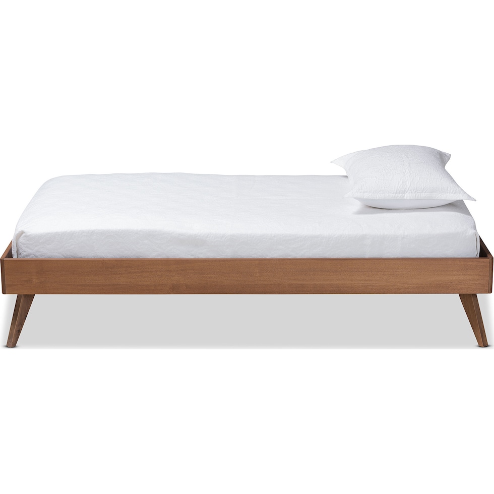 vega dark brown twin bed frame   