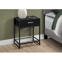 velma black end table   