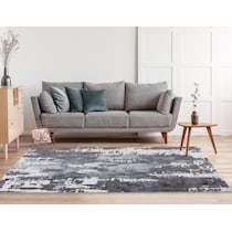 venezia white gray area rug  x    