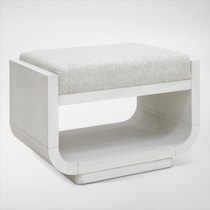 venice bedroom white bench   