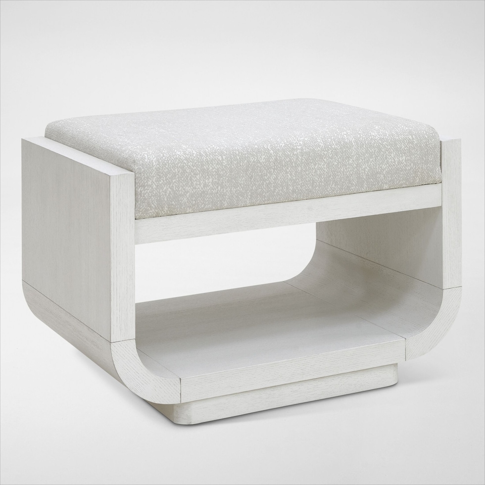 venice bedroom white bench   