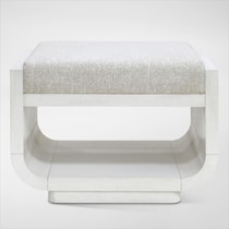 venice bedroom white bench   