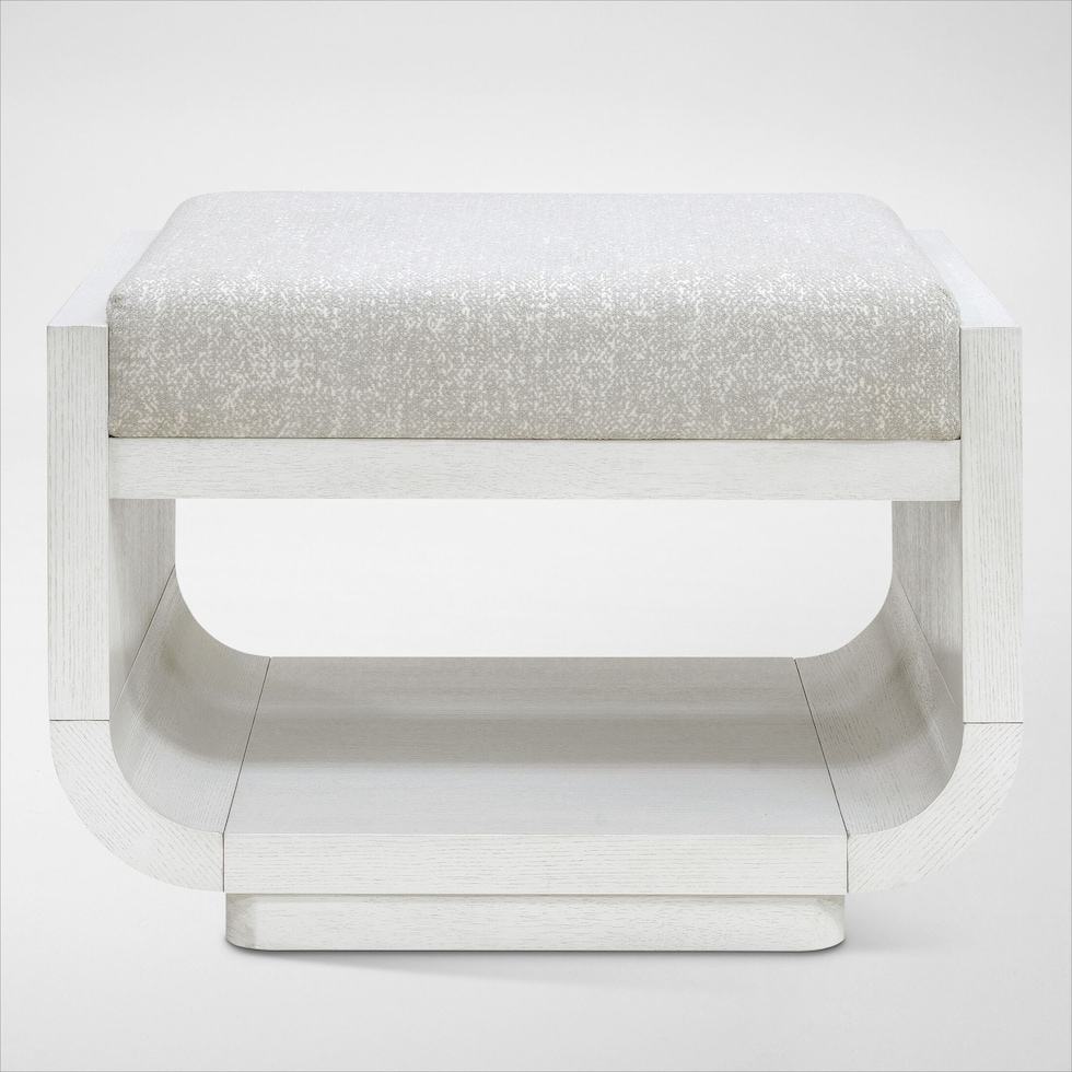 venice bedroom white bench   