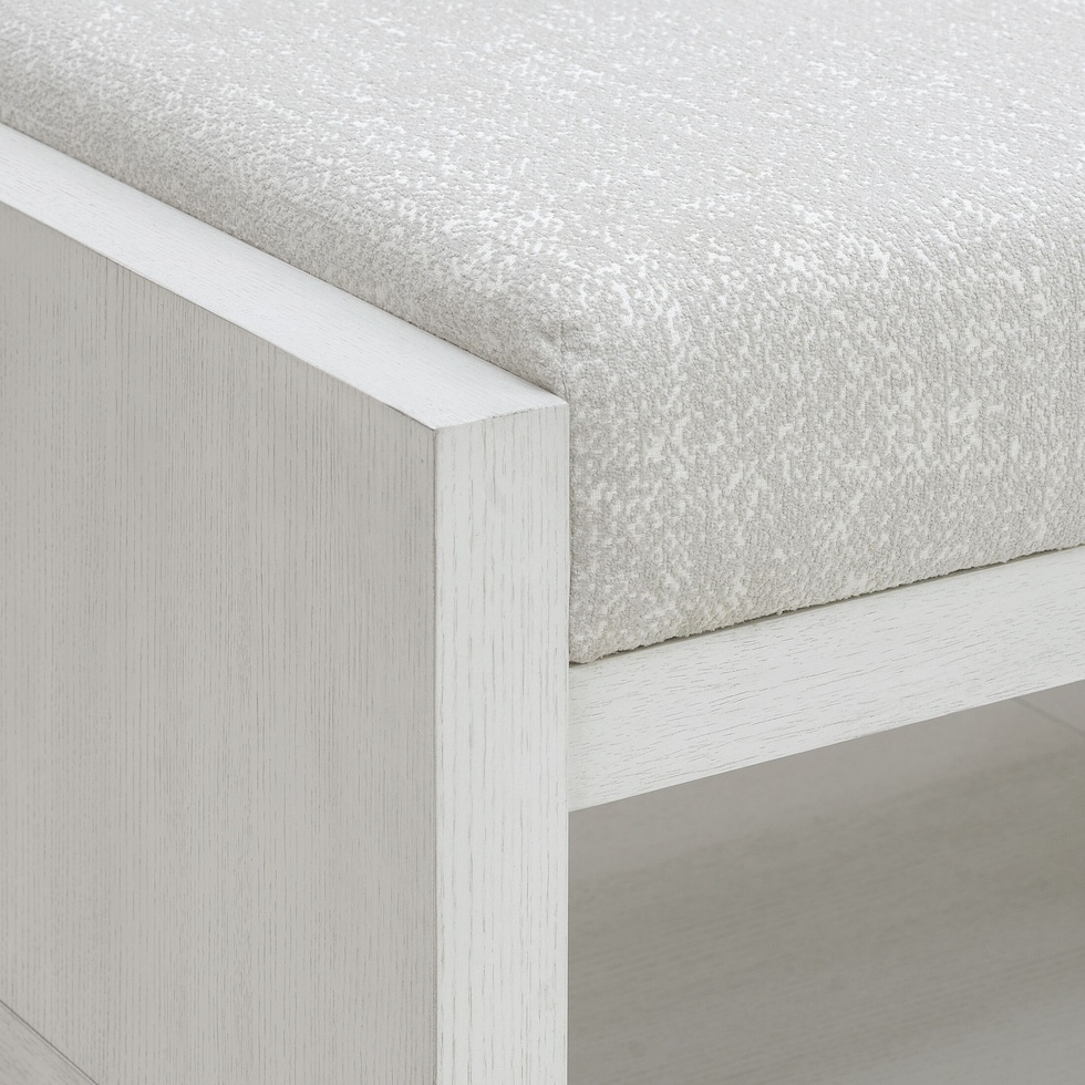 venice bedroom white bench   