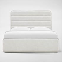 venice bedroom white king bed   