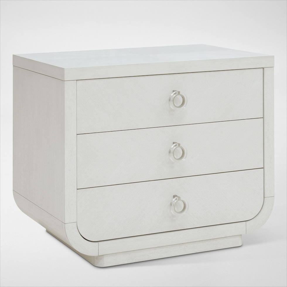 venice bedroom white nightstand   