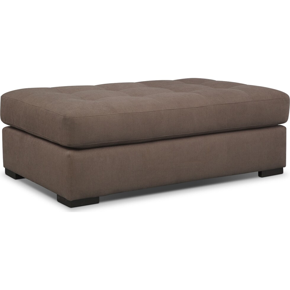 venti mocha dark brown cocktail ottoman   