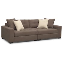 venti mocha dark brown sofa   